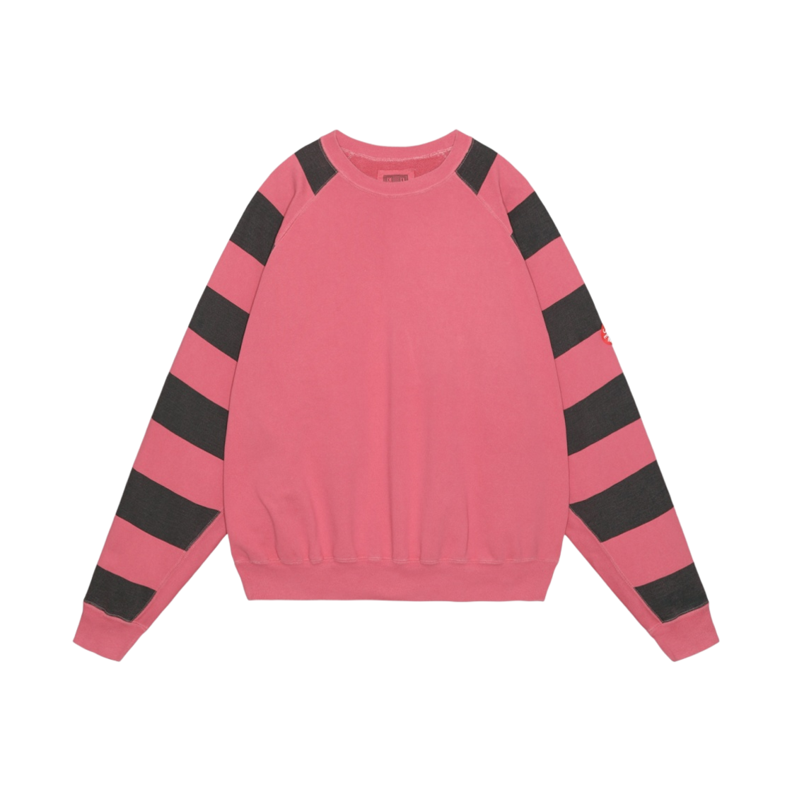 카브엠트 오버다이 스트라이프 슬리브 빅 크루넥 레드 - 23FW(Cav Empt Overdye Stripe Sleeve Big Crew Neck Red - 23FW)