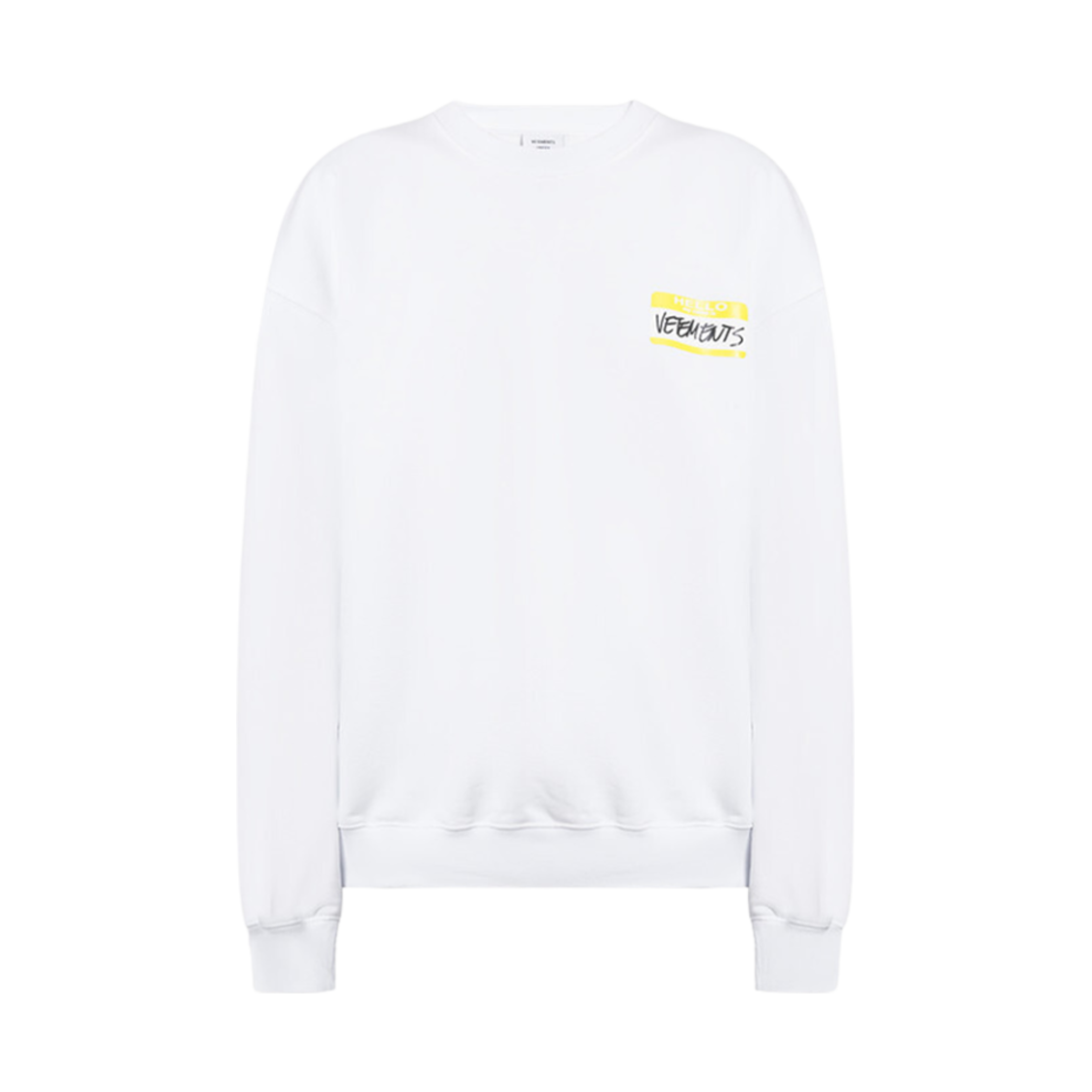UA53CN100W Vetements Logo Printed Sweatshirt White