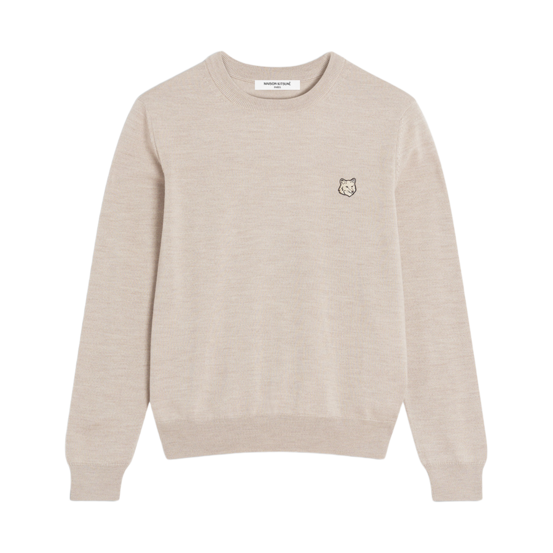 MM00815KT1036-0134 Maison Kitsune Bold Fox Head Patch Regular Jumper Marble
