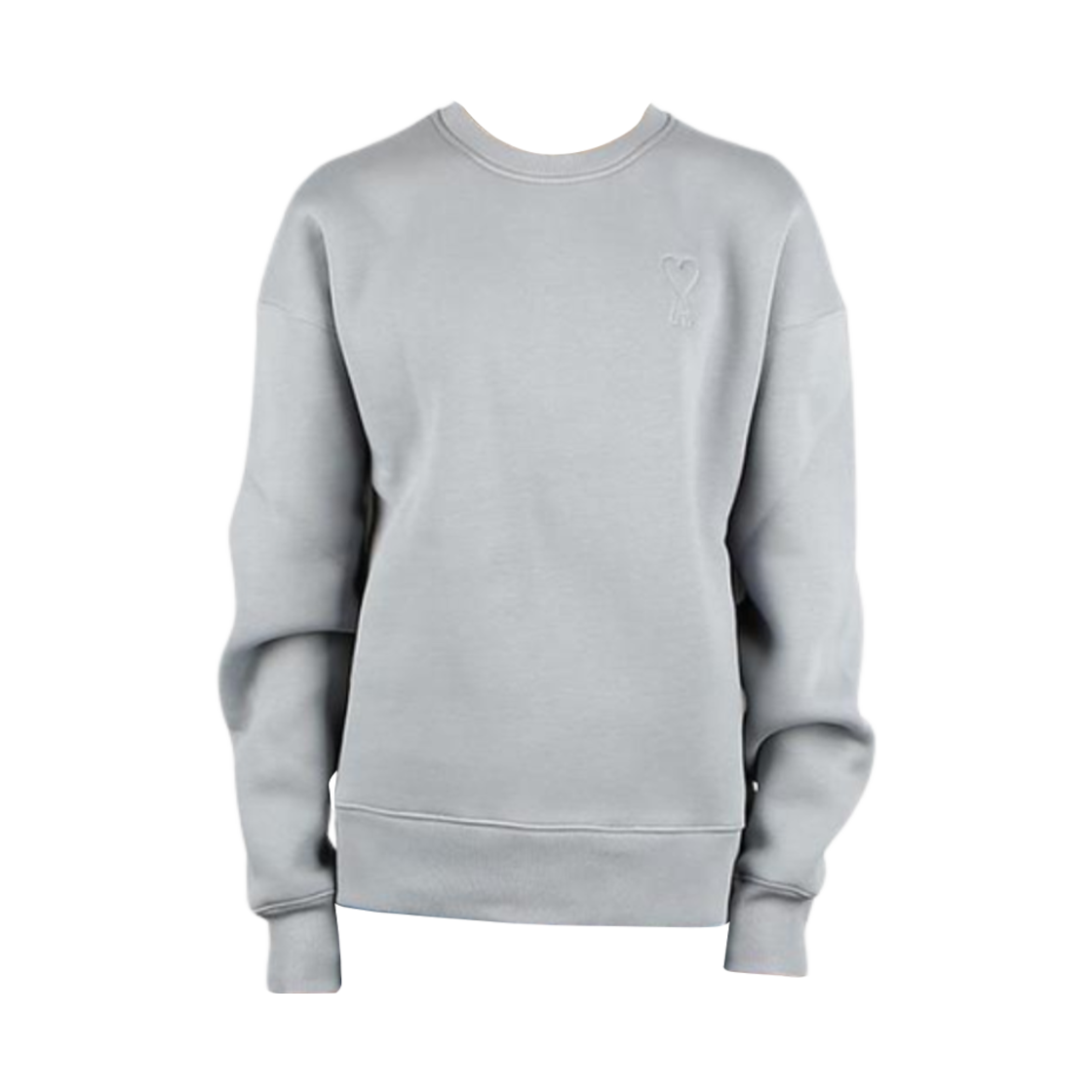 USW027-749-4012 AMI de Coeur Embossed Sweatshirt Clay Blue