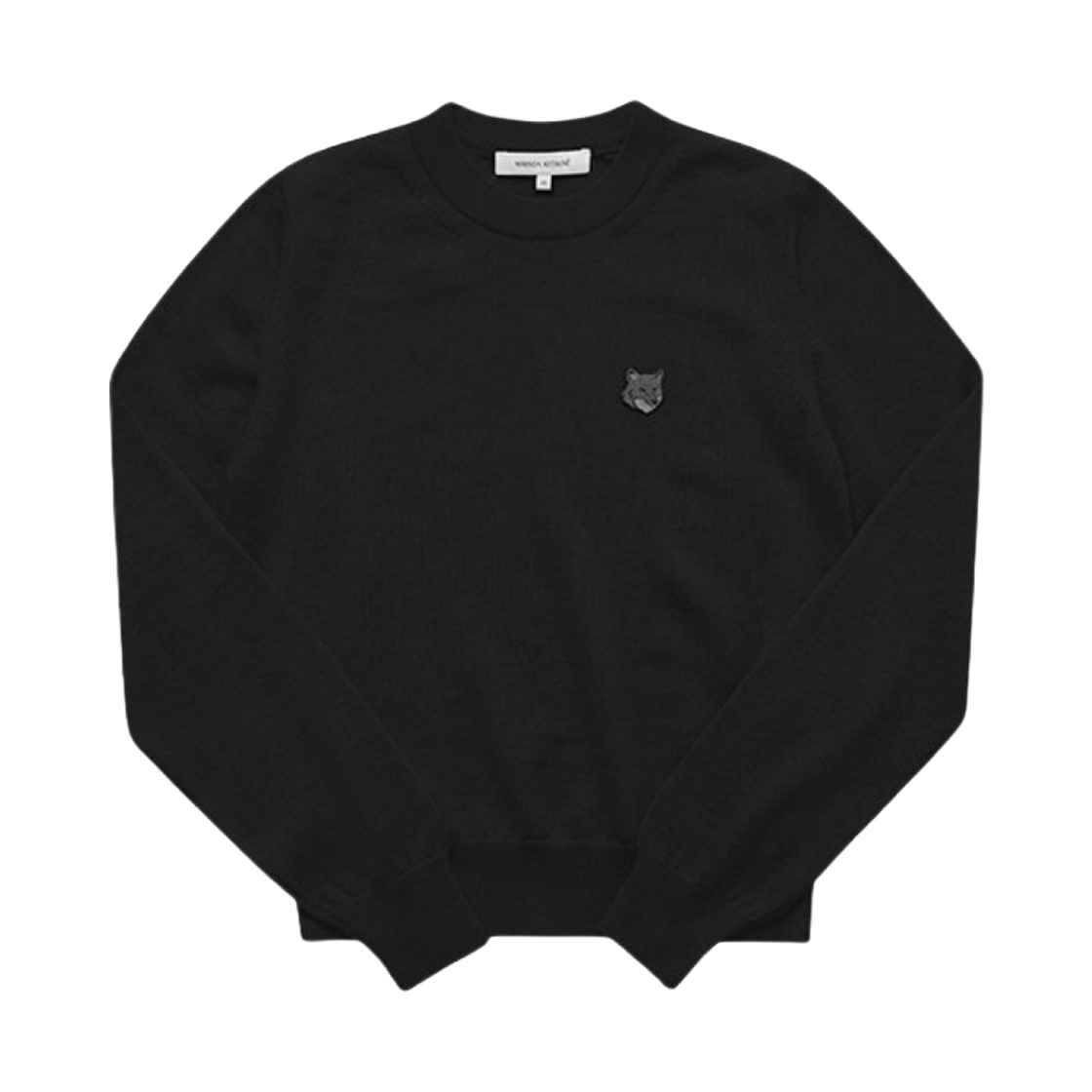 MW00801KT1036-P199 (W) Maison Kitsune Bold Fox Head Patch Regular Jumper Black