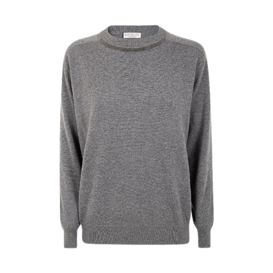 (W) 브루넬로 쿠치넬리 롱슬리브 크루넥 스웨터 아이언((W) Brunello Cucinelli Long Sleeves Crewneck Sweater Iron) - 1