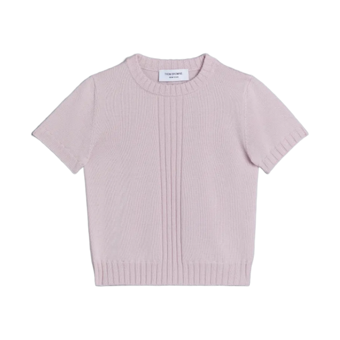 (키즈) 톰브라운 울 니트 티셔츠 핑크((Kids) Thom Browne Wool Knit T-Shirt Pink) - 1