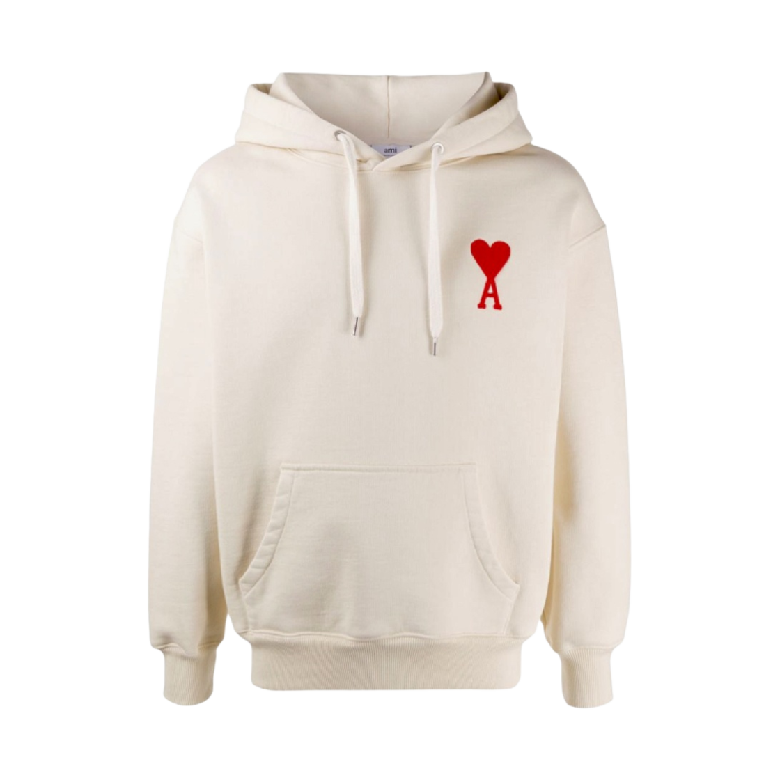 아미 하트 로고 후드 오프화이트(AMI de Coeur Hoodie Off White) - 1