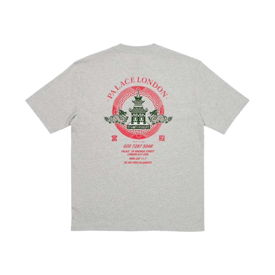 팔라스 포추네이트 티셔츠 그레이 말 - 23SS(Palace Fortunate T-Shirt Grey Marl - 23SS) - 1