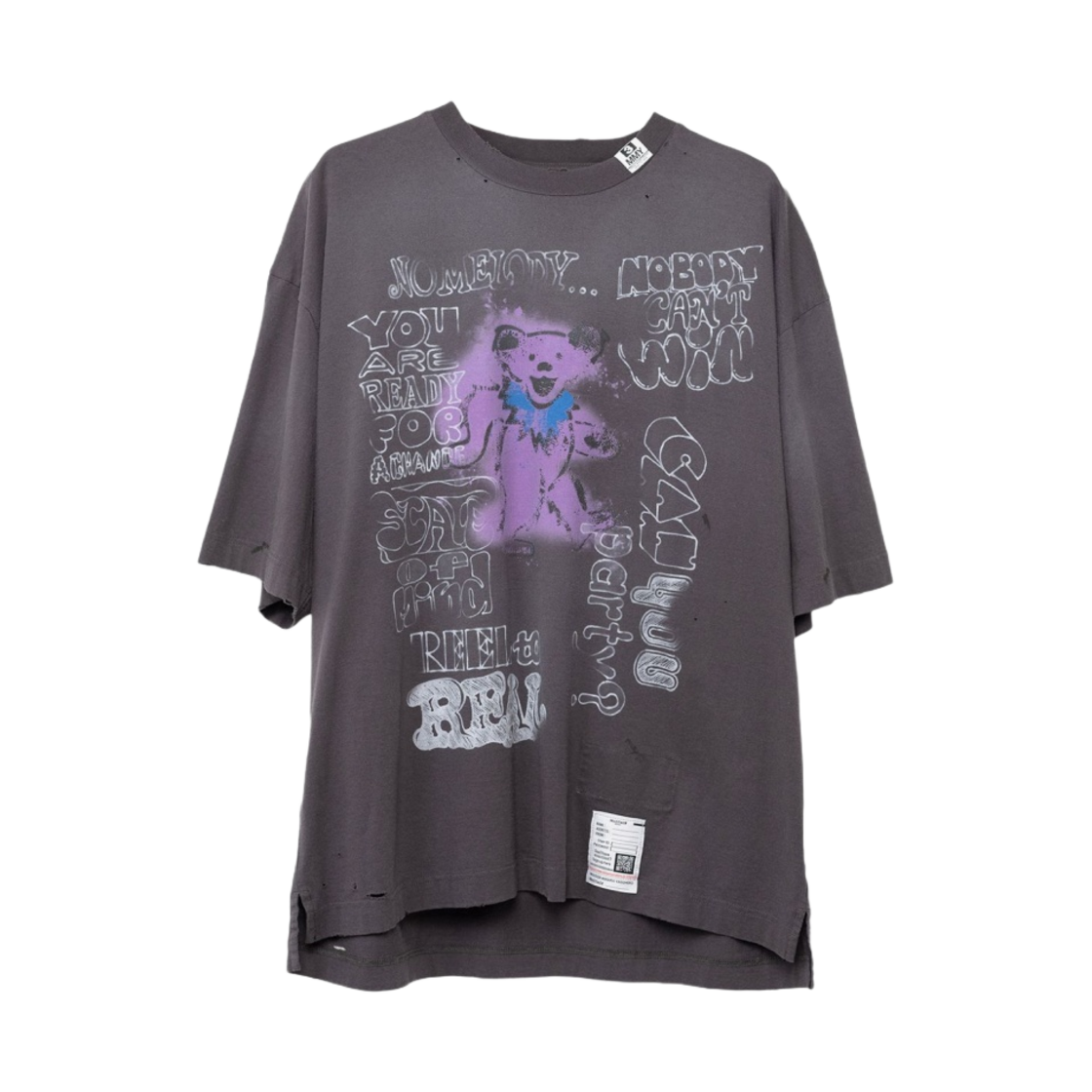 메종 미하라 야스히로 디스트레스드 티셔츠 블랙(Maison Mihara Yasuhiro Distressed T-Shirt Black) - 1