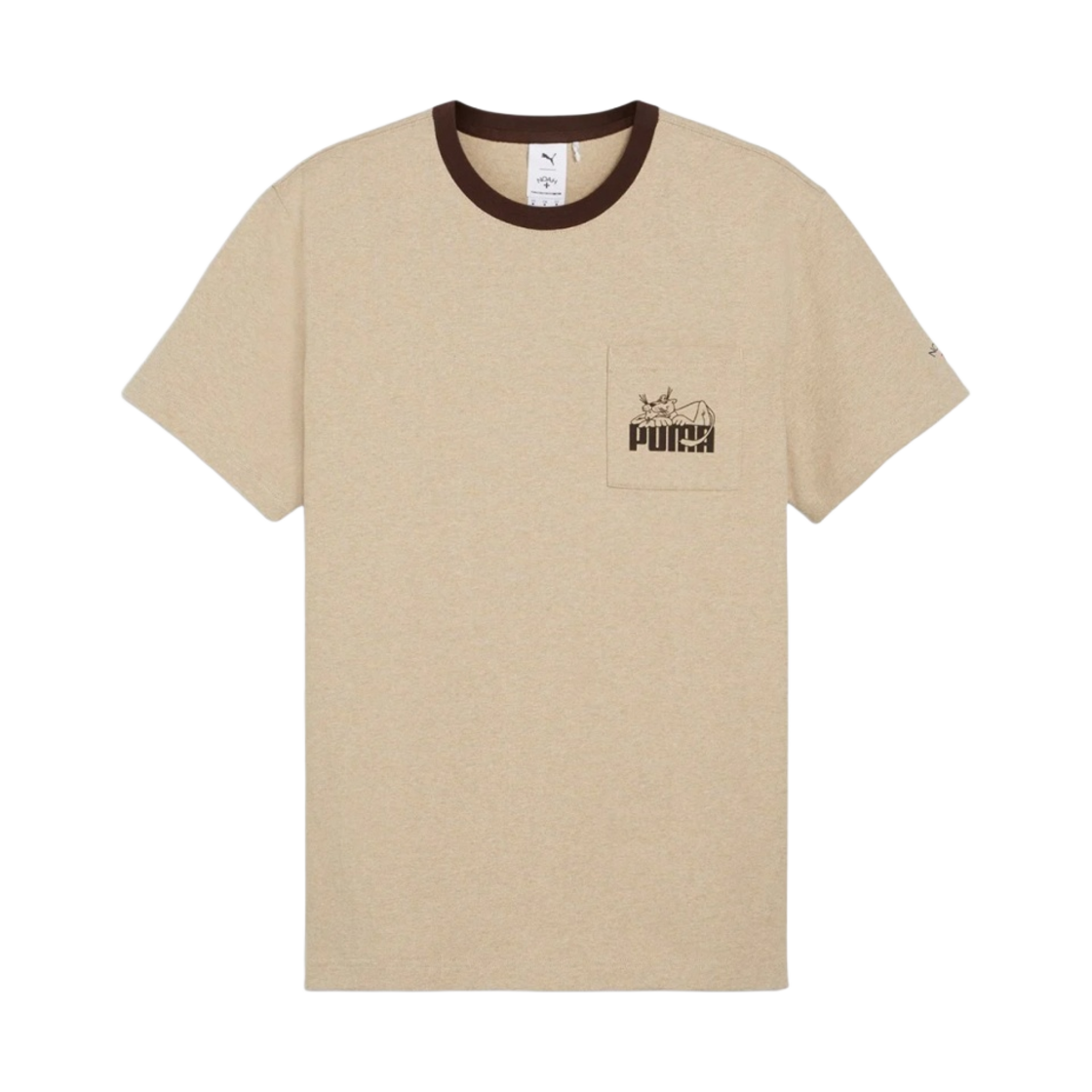 푸마 x 노아 포켓 티셔츠 데저트 탄 헤더(Puma x Noah Pocket T-Shirt Desert Tan Heather)