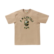 BAPE 1st Camo College T-Shirt Beige Yellow