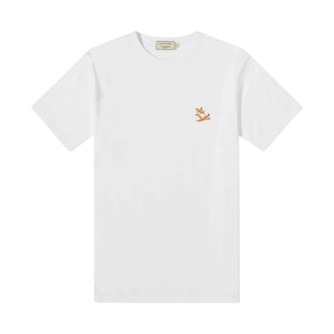 메종 키츠네 칠랙스 폭스 패치 클래식 티셔츠 화이트(Maison Kitsune Chillax Fox Patch Classic T-Shirt White)