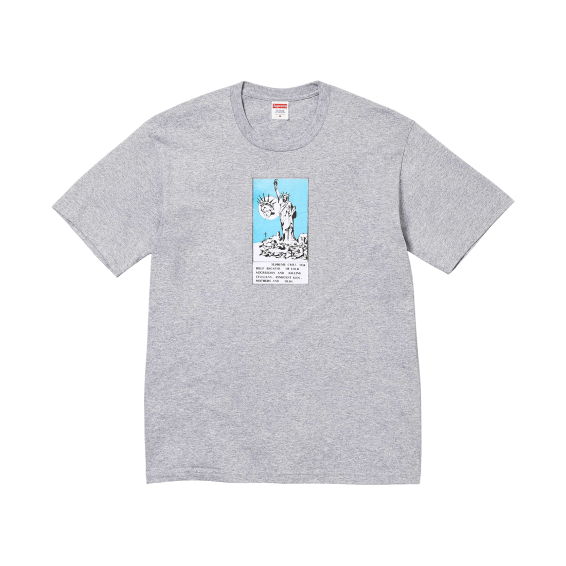 - Supreme Liberty T-Shirt Heather Grey - 24FW