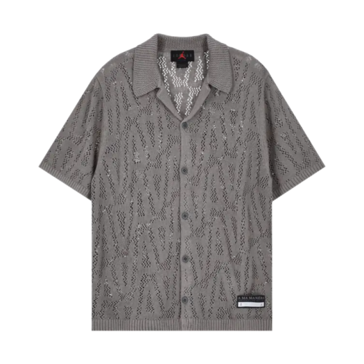 조던 x 아 마 마니에르 사틴 버튼 업 셔츠 블랙 - 아시아