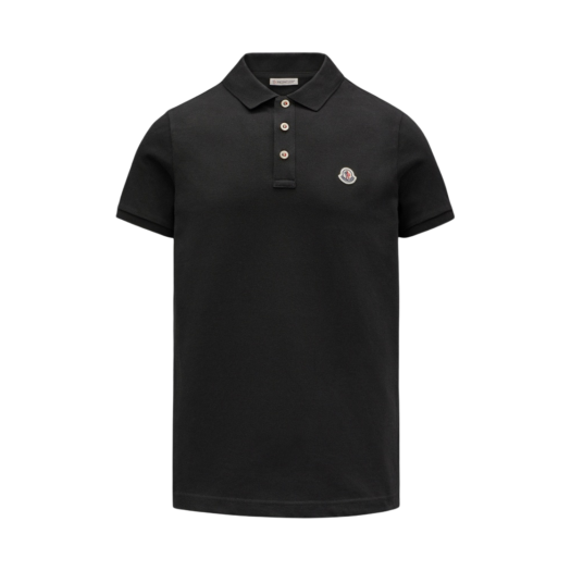 Moncler Logo Classic Polo Shirt Black - 21SS
