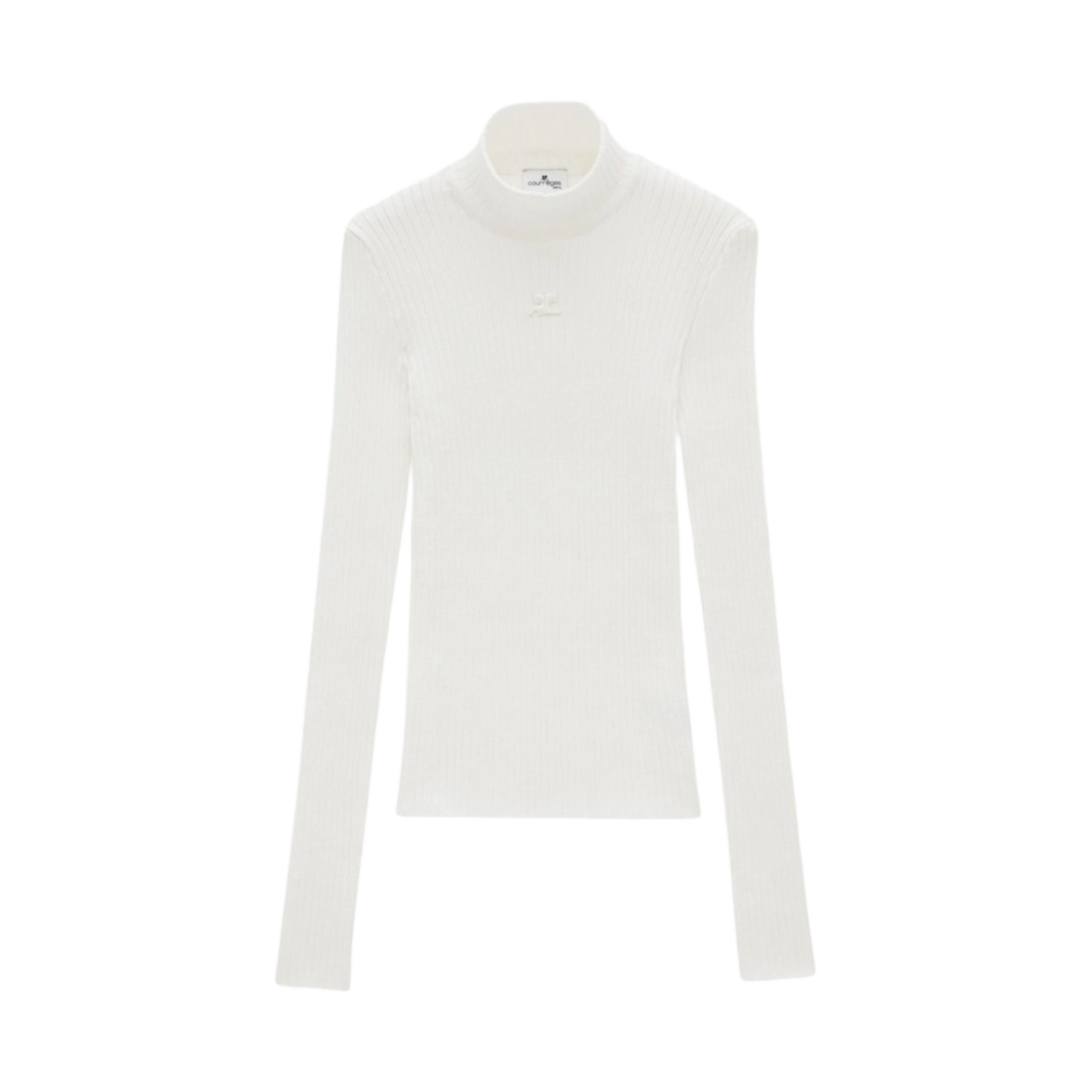 (W) 꾸레쥬 리에디션 니트 점퍼 롱슬리브 헤리티지 화이트