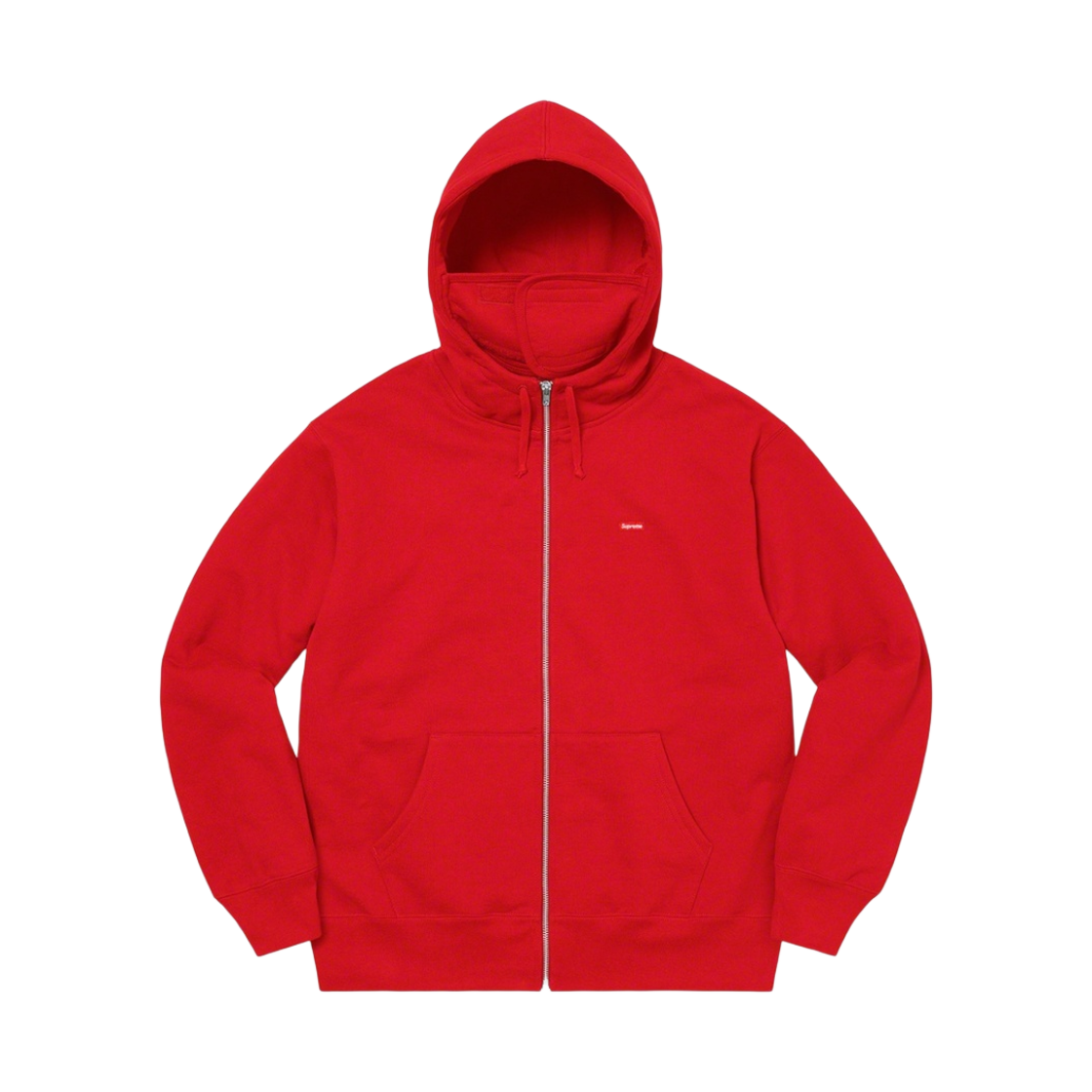 슈프림 스몰 박스 페이스마스크 집업 후드 스웨트셔츠 레드 - 20FW(Supreme Small Box Facemask Zip Up Hooded Sweatshirt Red - 20FW) - 1