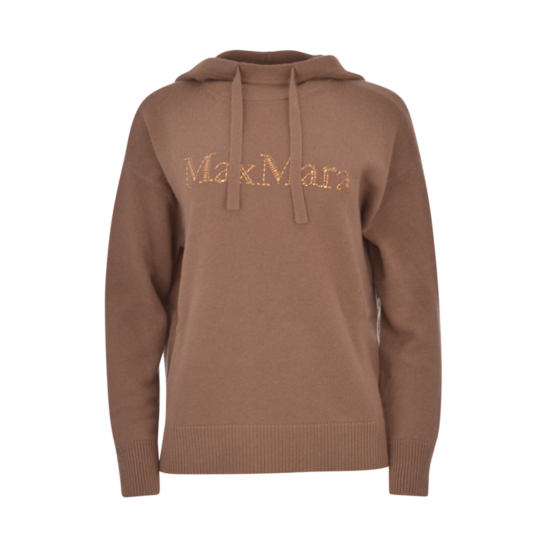 GORIZIA-002 (W) S Max Mara Gorizia Wool Hoodie Sweater Camel