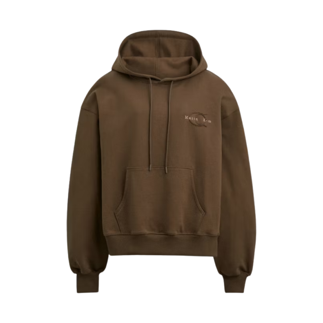 (W) 코치 x 마뗑킴 자수 오버사이즈 후드 브라운((W) Coach x Matin Kim Embroidered Oversized Hoodie Brown)