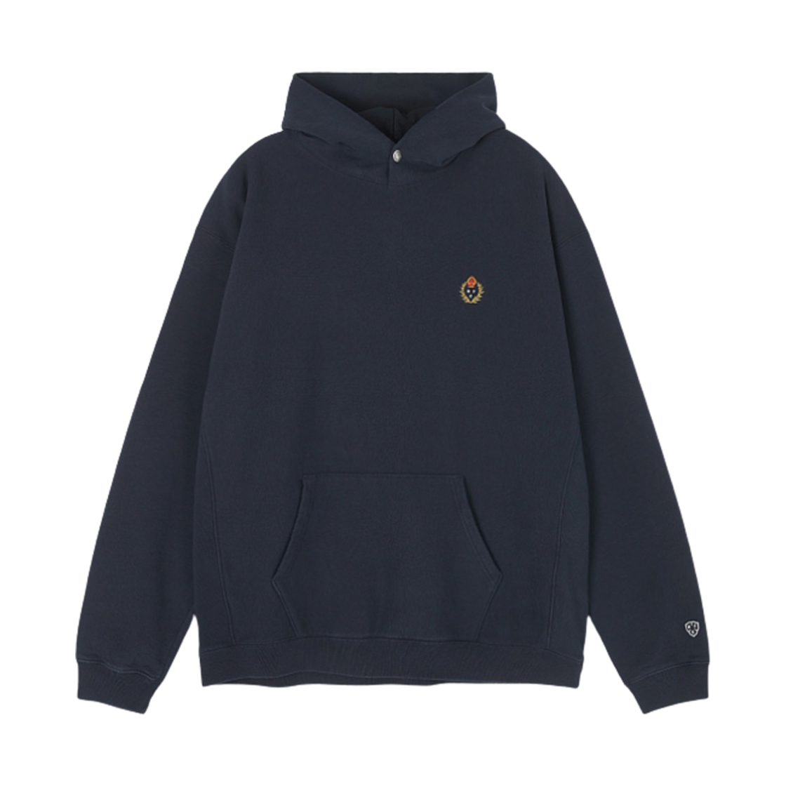 헤리티지 플로스 크레스트 226 리버스 후드 네이비(Heritage Floss Crest 226 Reverse Hoodie Navy)