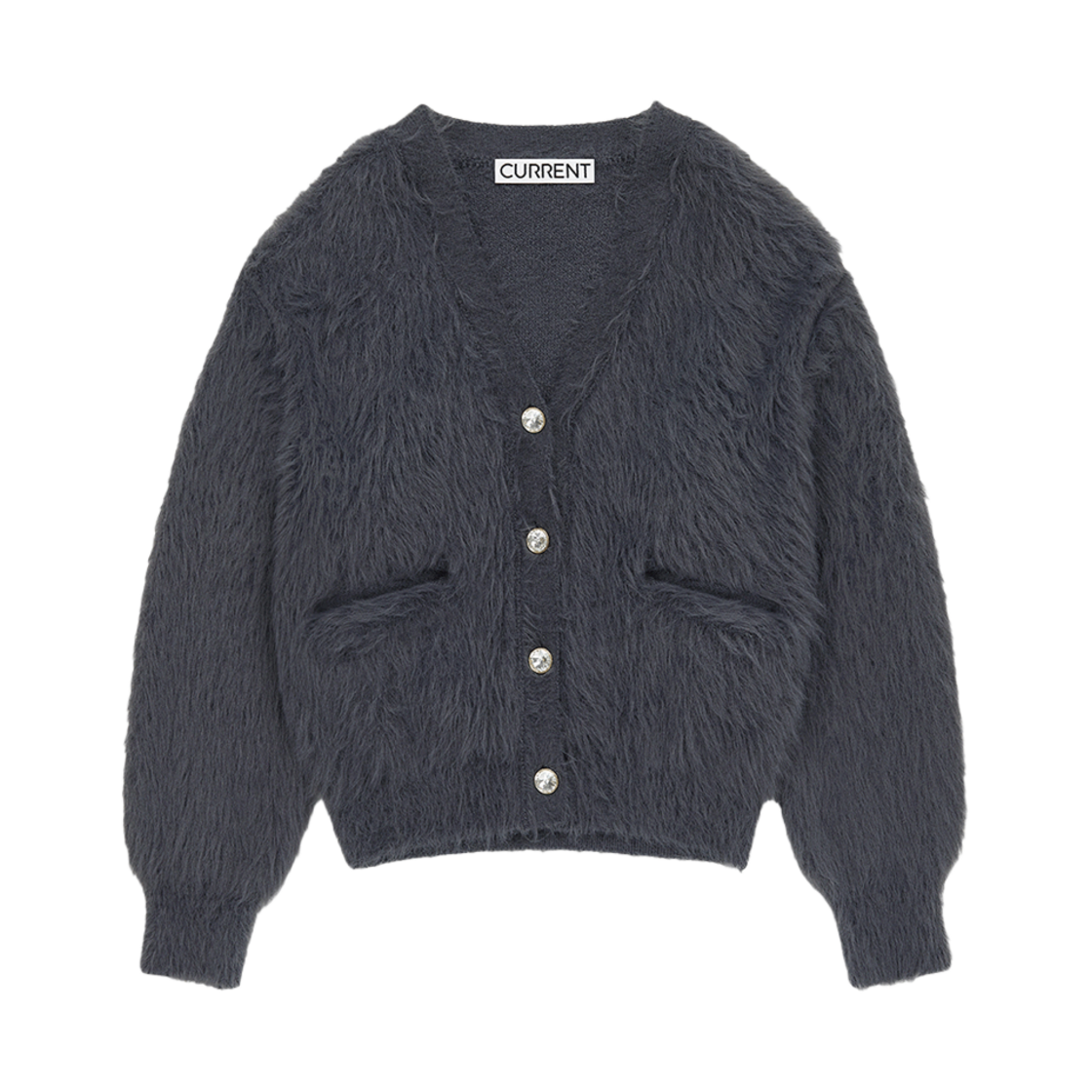커렌트 엘모 헤어리 가디건 차콜(Current ELMO Hairy Cardigan Chacol)