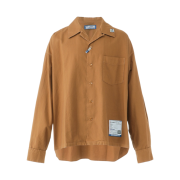 Maison Mihara Yasuhiro Instrumental Long Sleeve Oxford Shirt Brown