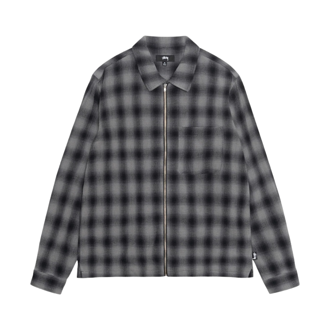 스투시 트위스티드 얀 플레이드 집 셔츠 차콜