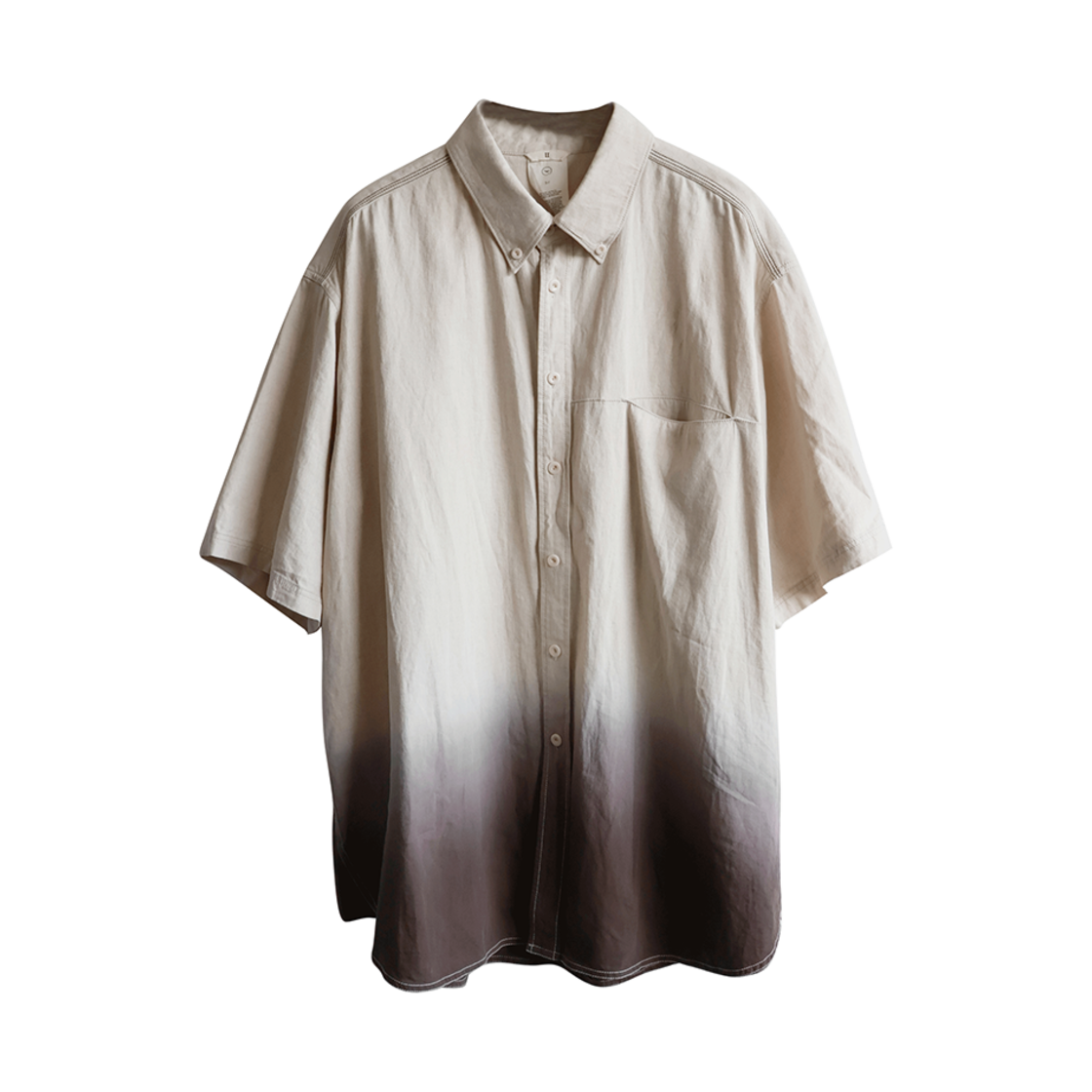 나아나나 그라데이션 오버사이즈 셔츠 에크루(NA A NANA Gradation Oversized Shirt Ecru)