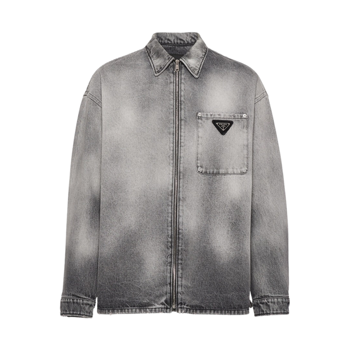 프라다 데님 셔츠 그레이