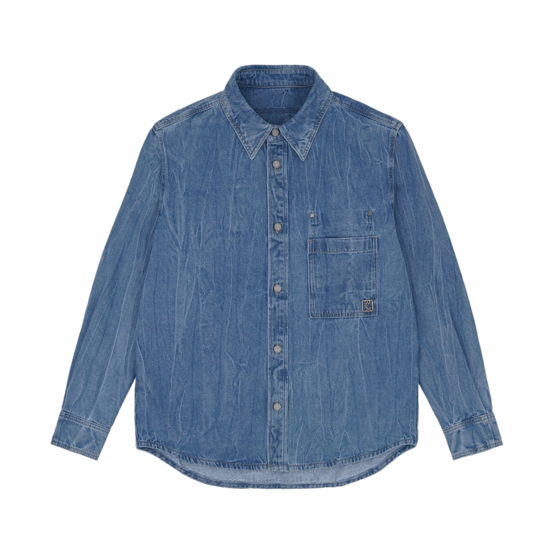 우영미 워싱 데님 셔츠 블루 - 22FW(Wooyoungmi Washing Denim Shirts Blue - 22FW) - 1