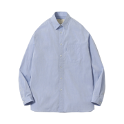 Pottery Comfort Shirt Giza Cotton 100/2 High Density Chambray Cloth Resilient Finish Blue