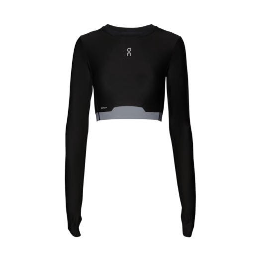 1WF10220553 (W) On Running Train Long Sleeve Crop Black