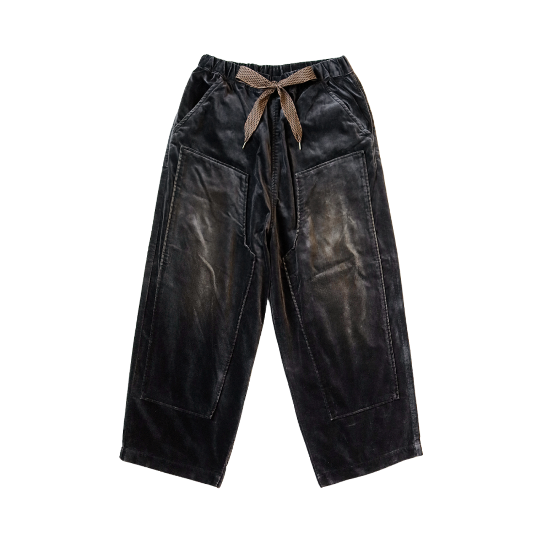 K2412LP145 Kapital Velvet Casa Pants Black