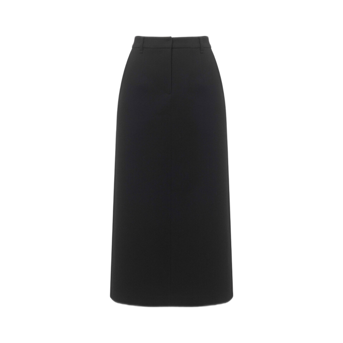 NEW4WS942 (W) On&On Side Slit Long Skirt Black