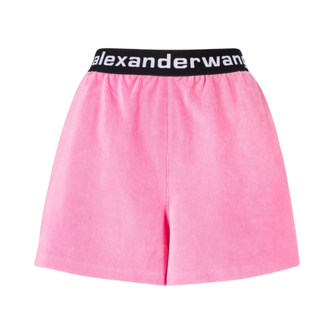 (W) 알렉산더 왕 스트레치 코듀로이 엘라스틱 쇼츠 핑크((W) Alexander Wang Elastic Short in Stretch Corduroy Pink)