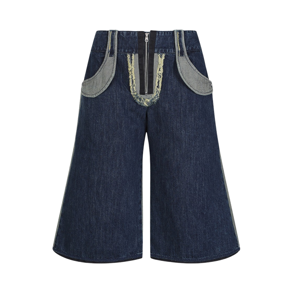 KW4APADPC06BL Paula Canovas Del Vas Women Twist Denim Bermuda Blue Washed