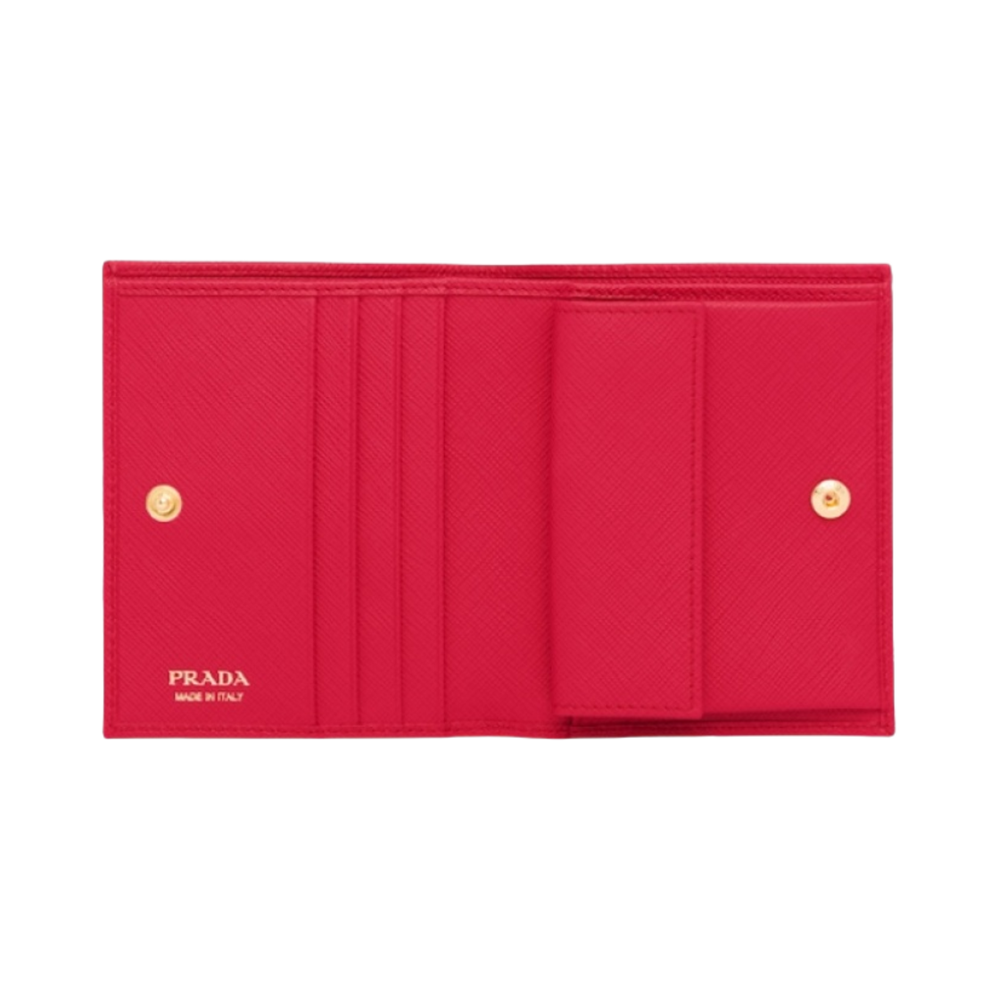 프라다 사피아노 레더 트라이앵글 로고 반지갑 파이어리 레드(Prada Small Saffiano Leather Triangle Logo Wallet Fiery Red) - 2