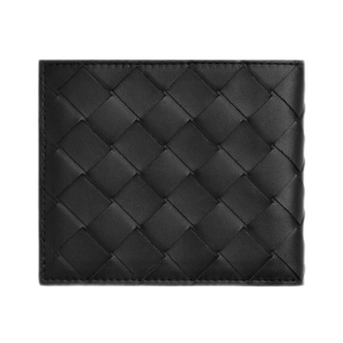 보테가 베네타 인트레치아토 반지갑 블랙 매더 브라운(Bottega Veneta Intrecciato Bi-Fold Wallet Black Madder Brown) - 3
