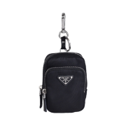 Prada Tessuto Nylon Keychain Trick Black