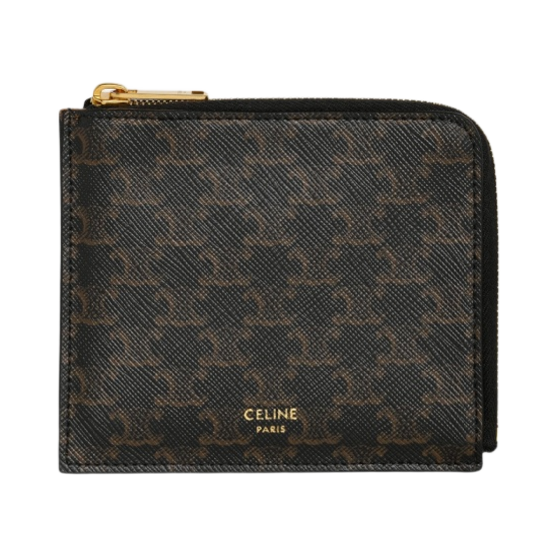 셀린느 트리옹프 캔버스 & 램스킨 리무버블 카드 홀더 지퍼 퍼스 탄(Celine Zipped Purse with Removable Card Holder in Triomphe Canvas and Lambskin Tan) - 2