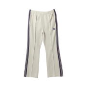 Needles Boot-Cut Track Pants Poly Smooth Ice White