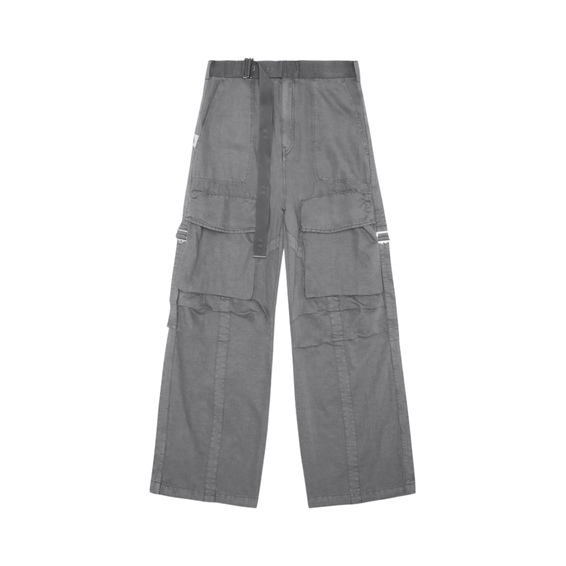 디젤 P-말비오 린넨 블렌드 가먼트 다이드 카고 팬츠 그레이(Diesel P-Malvio Garment-Dyed Cargo Pants in Linen Blend Grey) - 1