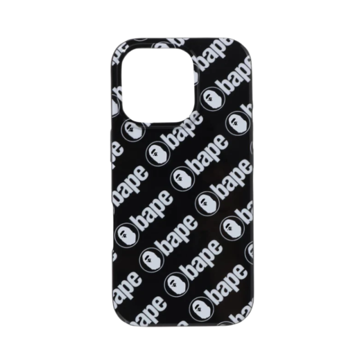 - BAPE Pattern iPhone 16 Pro Case Black