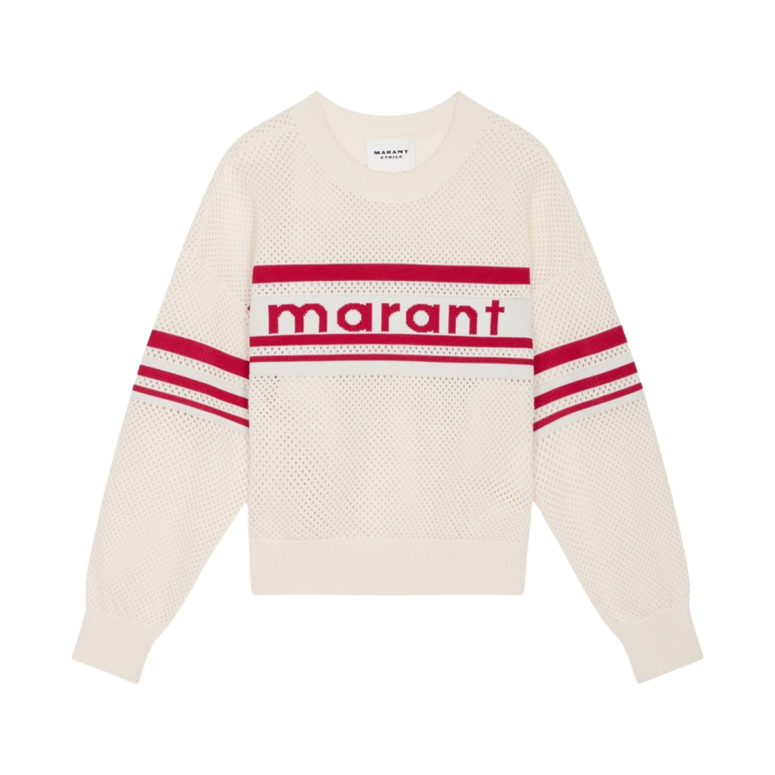 PU0407FA-B1L10E-23EC (W) Isabel Marant Etoile Arwen Logo Sweater Ecru - 24SS