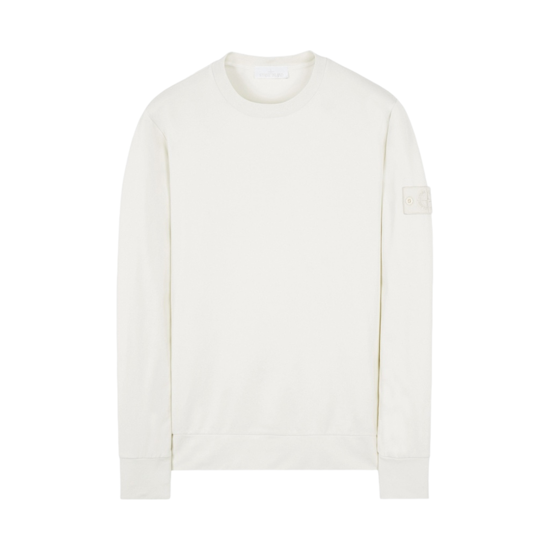 스톤 아일랜드 632F3 고스트 피스 코튼 스트레치 플리스 스웨트셔츠 오프 화이트 - 22SS