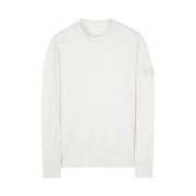 Stone Island 632F3 Ghost Piece Cotton Stretch Fleece Sweatshirt Off White - 22SS