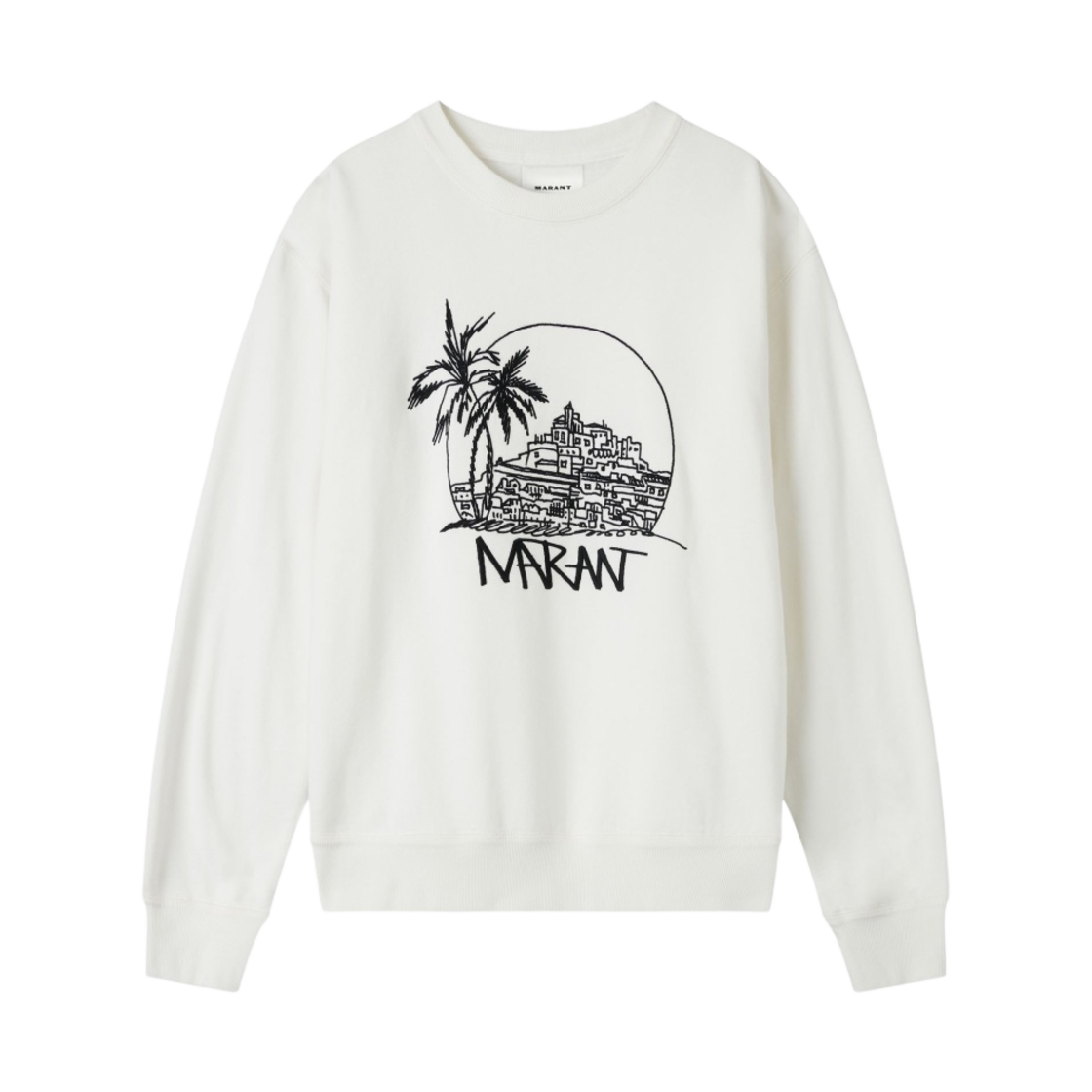 이자벨 마랑 미코이 자수 코튼 스웨트셔츠 화이트 - 23SS(Isabel Marant Mikoy Embroided Cotton Sweatshirt White - 23SS) - 1