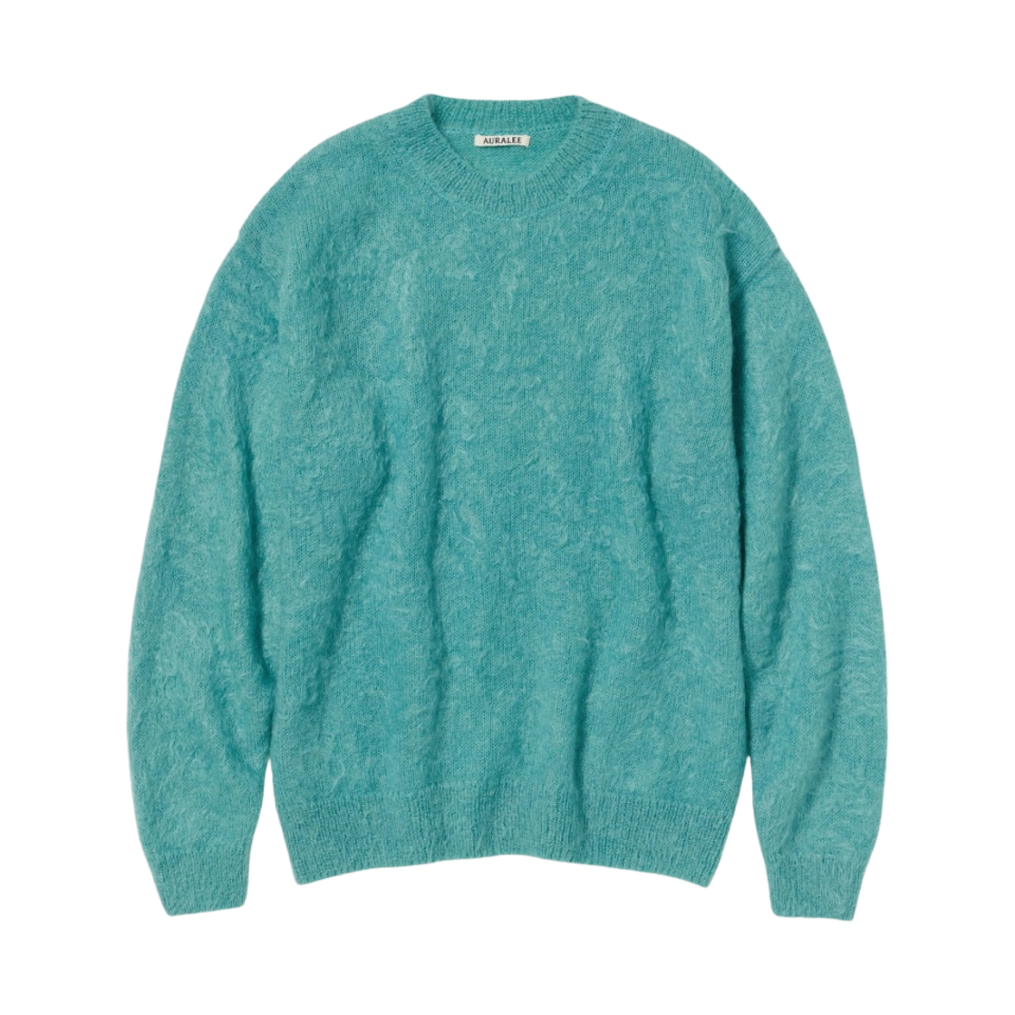 오라리 브러쉬드 슈퍼 키드 모헤어 니트 풀오버 블루 - 22AW