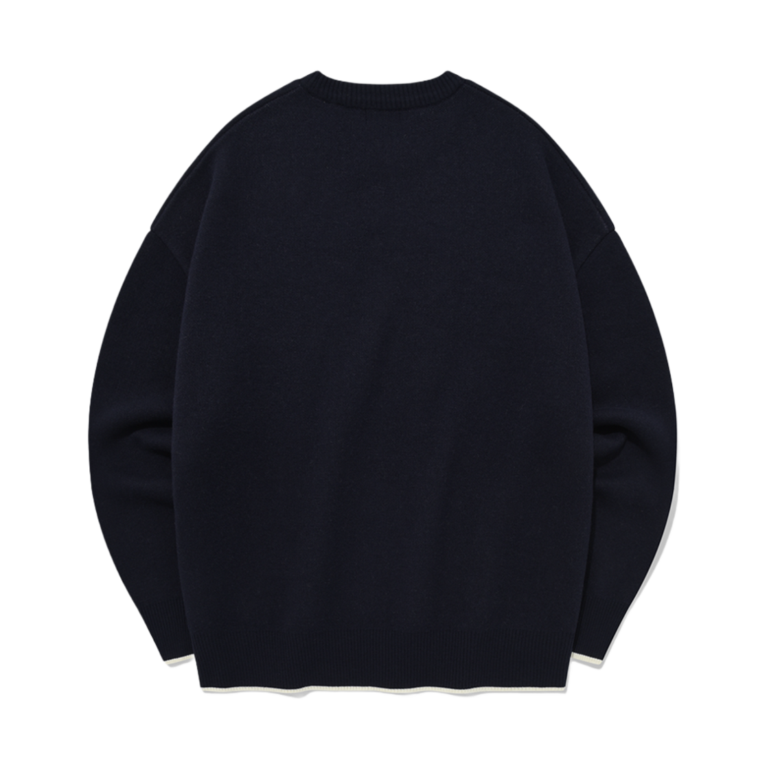 커버낫 램스울 아치 로고 크루넥 니트 네이비(Covernat Lambswool Arch Logo Crewneck Knit Navy) - 2