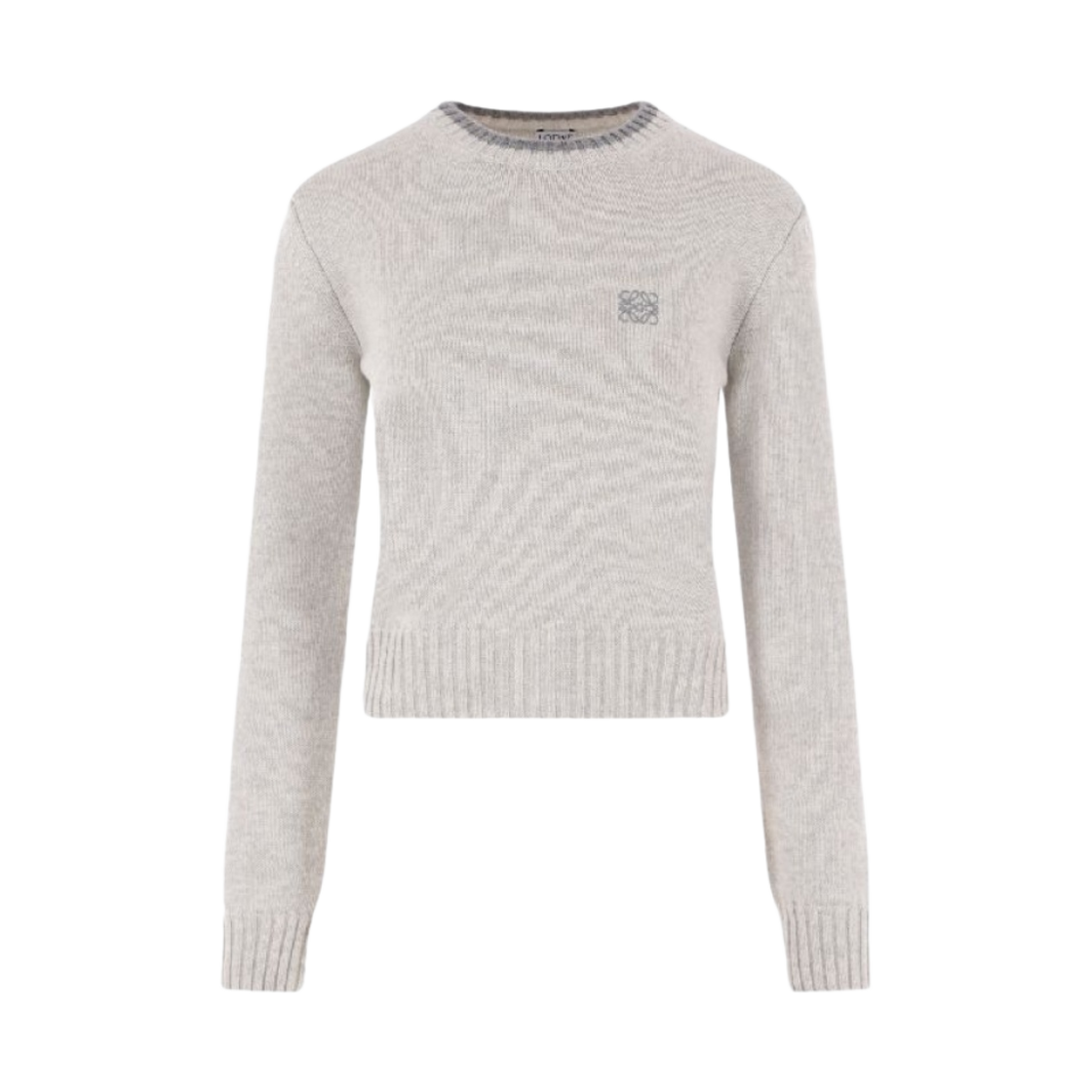 (W) 로에베 울 스웨터 라이트 그레이((W) Loewe Sweater in Wool Light Grey) - 1