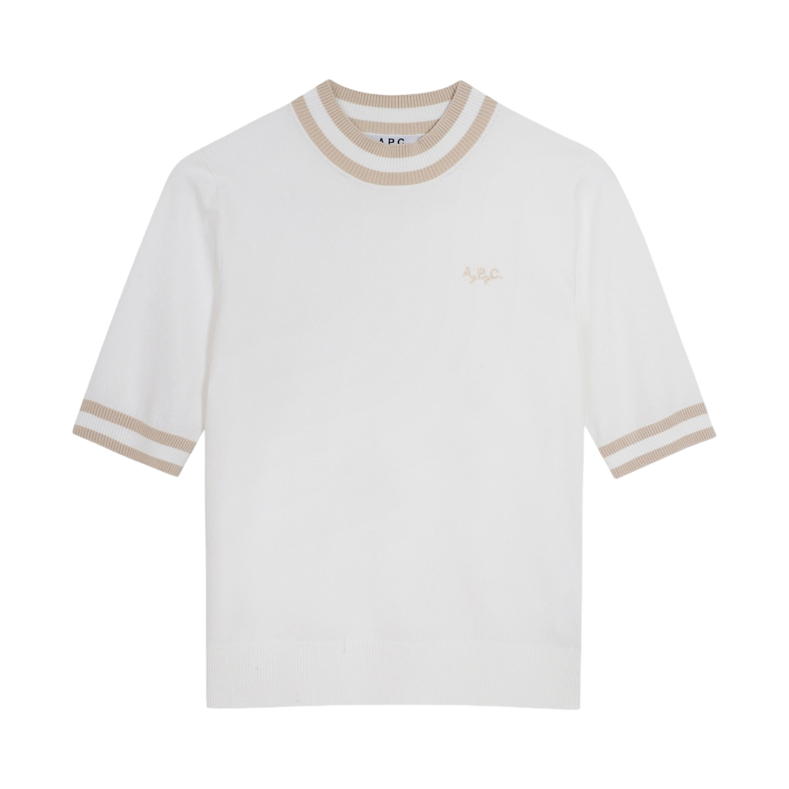 (W) 아페쎄 골프 크론 니트 풀오버 화이트((W) A.P.C. Golf Crosne Knit Pullover White)