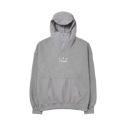 IAB Studio Woven Hoodie Gray White