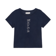 (W) Matin Kim Pintuck Crop Top Navy